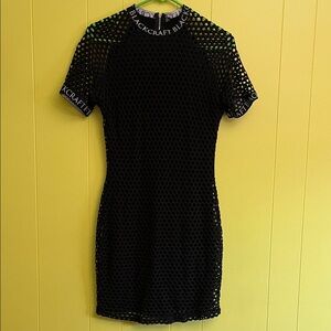 Blackcraft Black Mesh Mini Dress